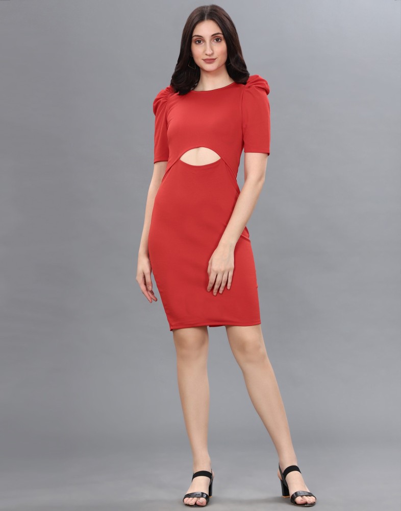 Buy NO SECOND GUESSES RED BODYCON DRESS for Women Online in India