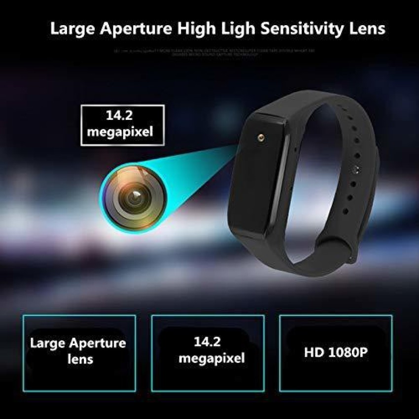 AgueMart Wrist Watch Spy Camera in Wristband Watch Hidden Camera Lens  Operated by Finger Touch Support 128GB Memory Card Motion Detect and Shoot  Long Duration Video  aguemart