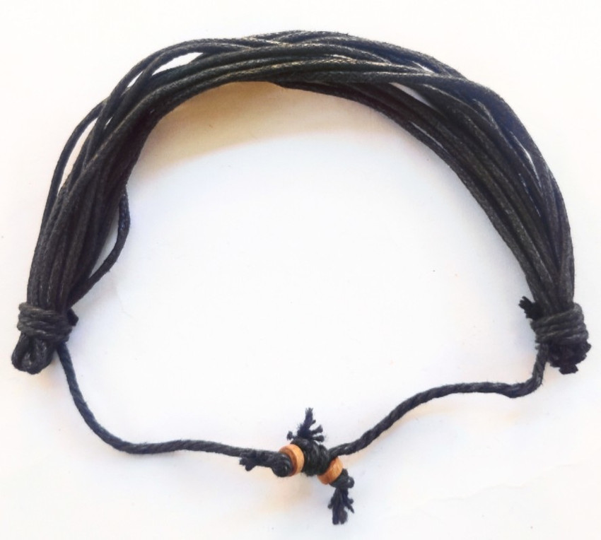 Benzene Black Rhodium Enemelled Adjustable Bracelet  VOYLLA