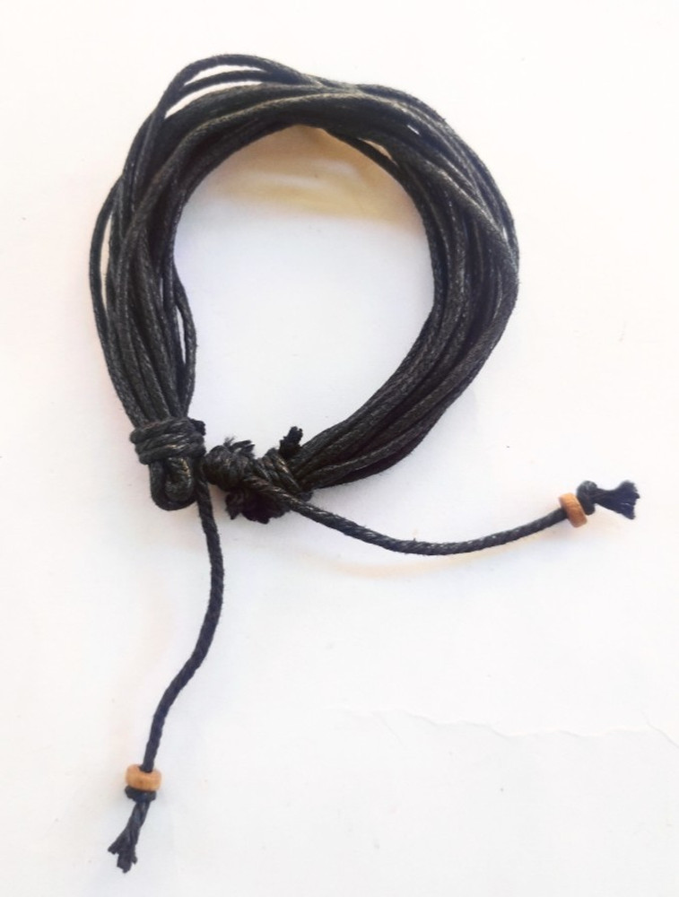 Benzene Black Rhodium Enemelled Adjustable Bracelet  VOYLLA