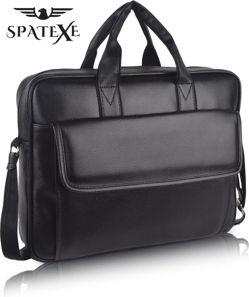 Leatherette 15.6 inch Laptop Messenger Bag, Men-(40 x 30 x 13 CM, Brown, 15  L)
