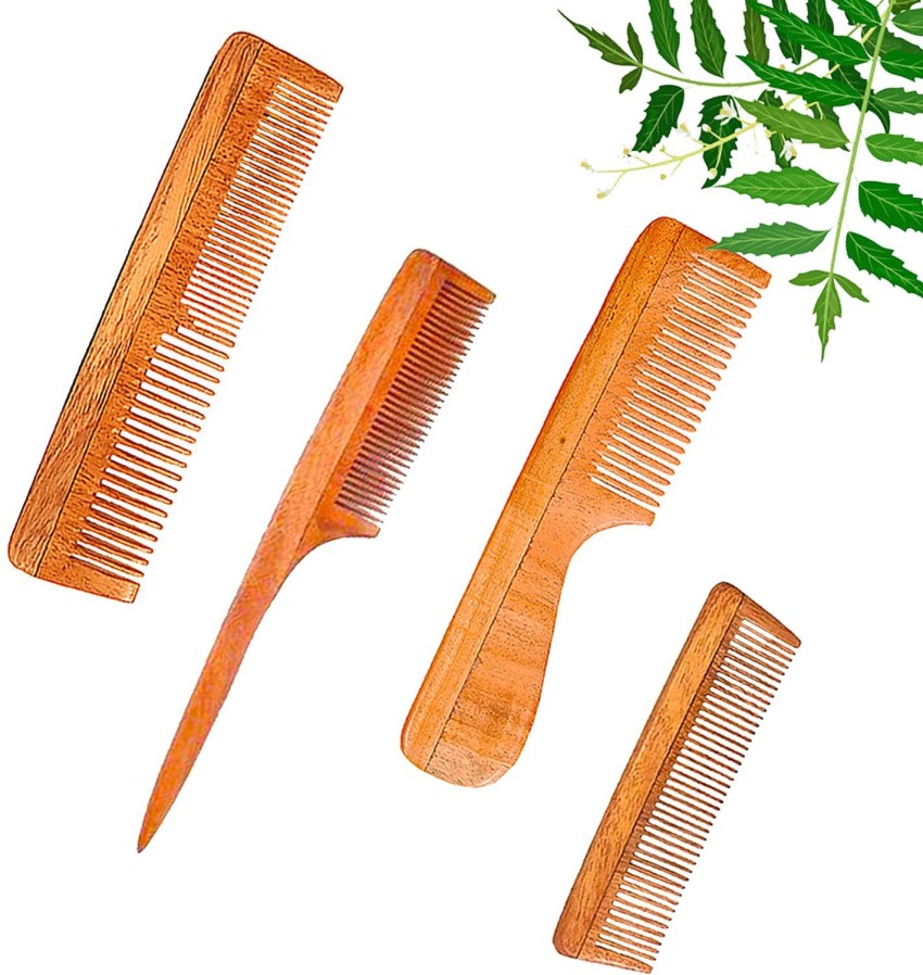 Majestique Round Handle Comb  Wide CombFine Tooth Comb for Hair Care  Straightening Hair Comb Styling for Women Girls Men  Color May Vary  Pack of 2  JioMart