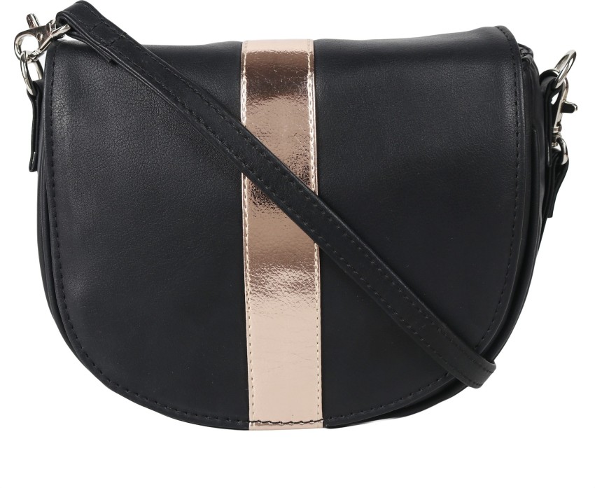 Antin Black Sling Bag Black Colour Faux Leather Sling Bags Black  Price in  India  Flipkartcom