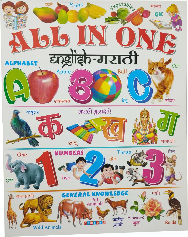 SHIMZAN Kids Pre School Early Learning All In One English to Marathi Board  Picture Book Price in India - Buy SHIMZAN Kids Pre School Early Learning  All In One English to Marathi