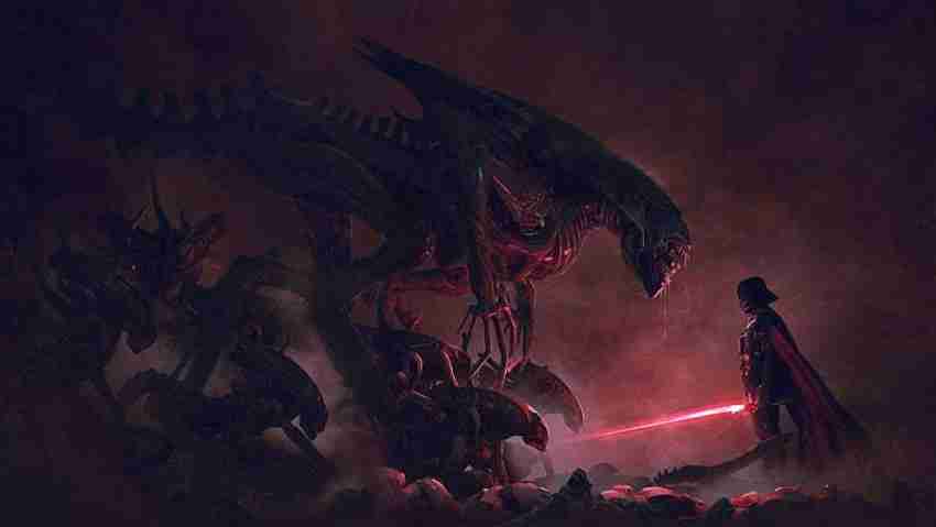 Darth Vader Alien Vs Predator Aliens Star Wars Matte Finish Poster  Photographic Paper - Animation & Cartoons posters in India - Buy art, film,  design, movie, music, nature and educational paintings/wallpapers at