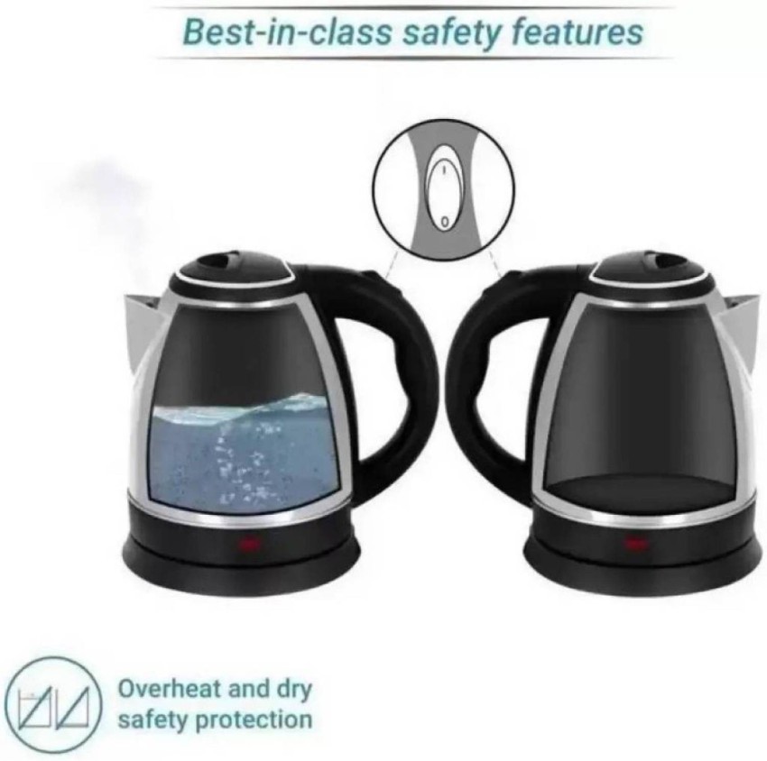 topwit electric kettle glass water heater boiler, 2l water warmer