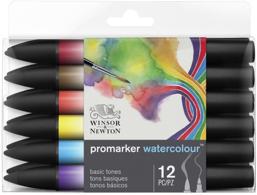 Winsor & Newton ProMarker - Twin Tip - Broad + Fine -  Pigment Based - Metallic Marker Set - BrushMarker