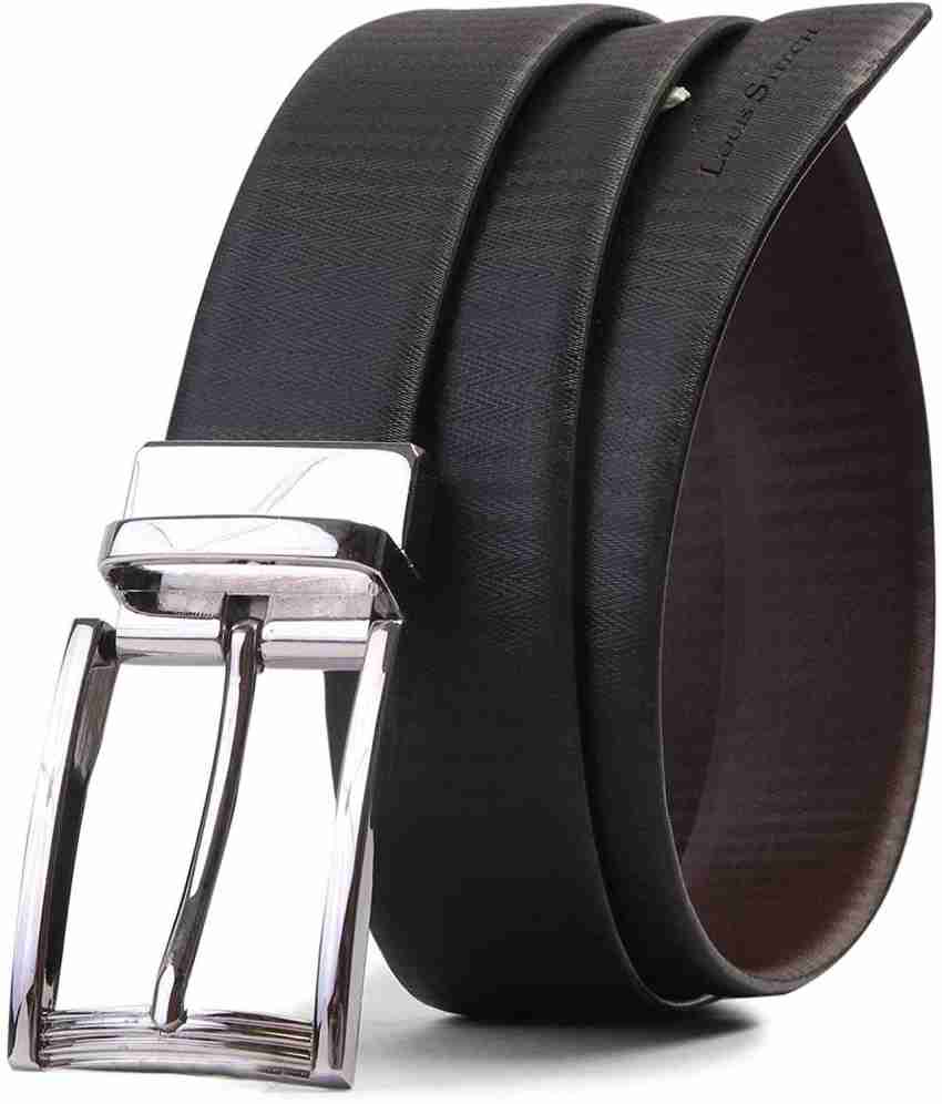 Louis Stitch Men Casual Brown Genuine Leather Reversible Belt