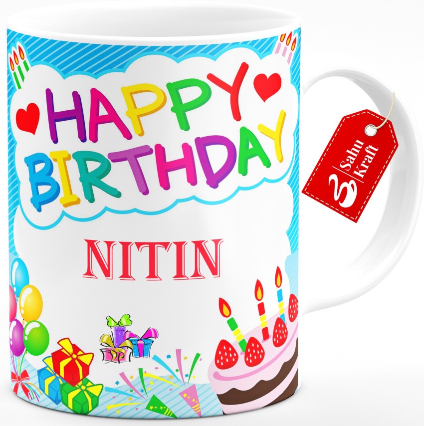 Buy Huppme Happy Birthday Nitin Inner Black Coffee Name Mug Online at Low  Prices in India - Amazon.in