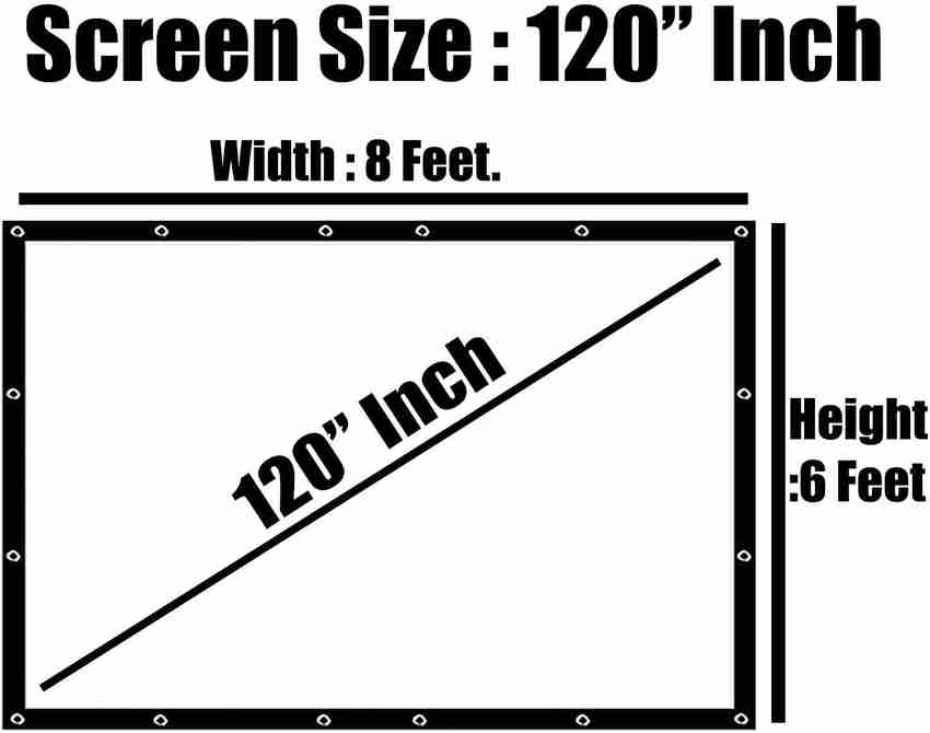 150 inch projector screen dimensions
