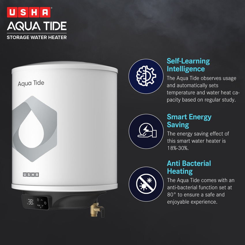 USHA 15 L Storage Water Geyser (Aqua Tide, White, Grey, Black) Price in  India - Buy USHA 15 L Storage Water Geyser (Aqua Tide, White, Grey, Black)  online at Flipkart.com