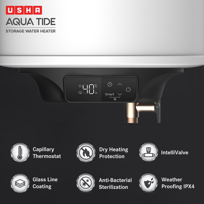 USHA 15 L Storage Water Geyser (Aqua Tide, White, Grey, Black) Price in  India - Buy USHA 15 L Storage Water Geyser (Aqua Tide, White, Grey, Black)  online at Flipkart.com