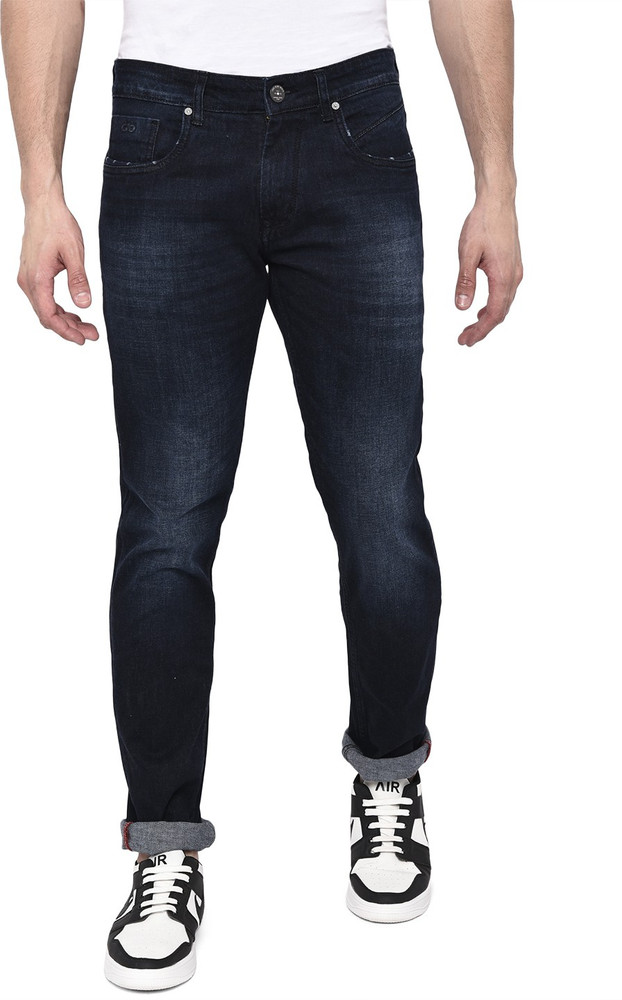 Jade Blue Tapered Fit Men Dark Blue 