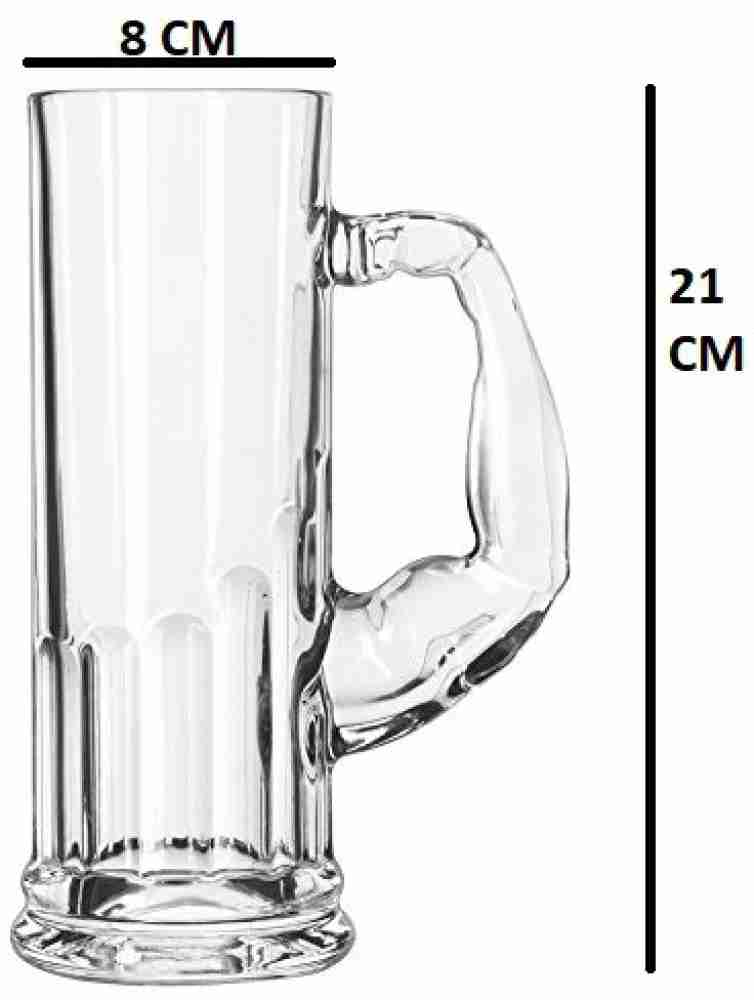 600-1200ml Thick Glass Beer Mug High-capacity Transparent