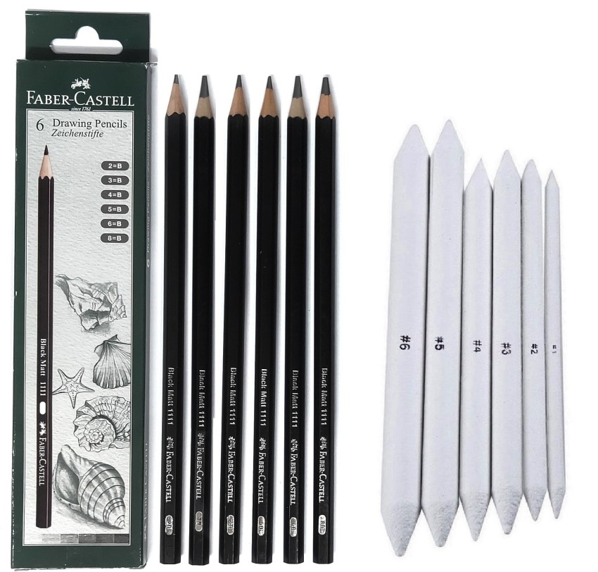 Faber castell Graphite Sketch Pencil with Sharpner and Eraser Set  Sitaram  Stationers