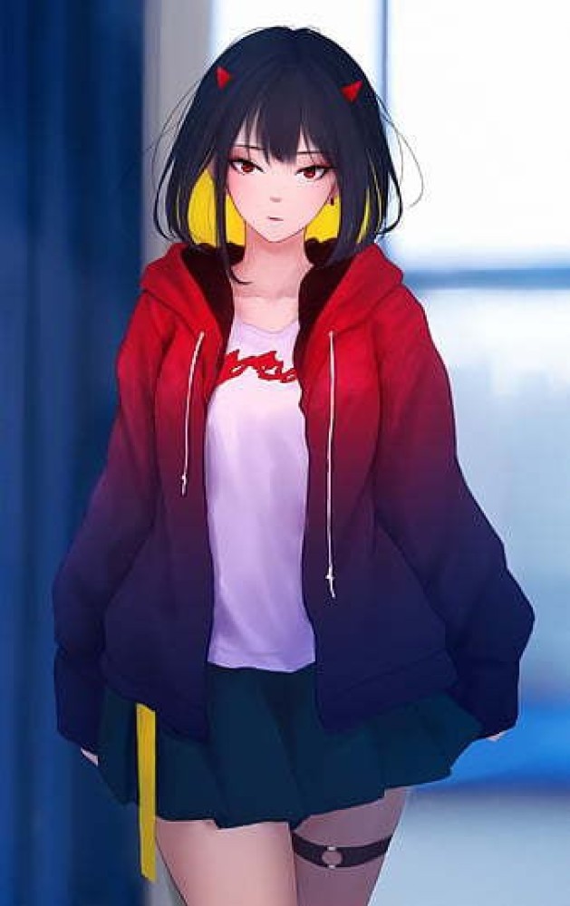 Pin on Art realistic anime girl short hair HD phone wallpaper  Pxfuel
