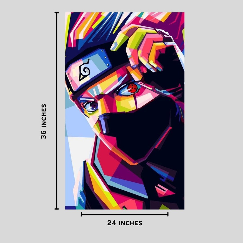 Kakashi Hatake Self Adhesive Laminated Poster, Naruto Shippuden Wallpaper, Sticker For Gaming Room