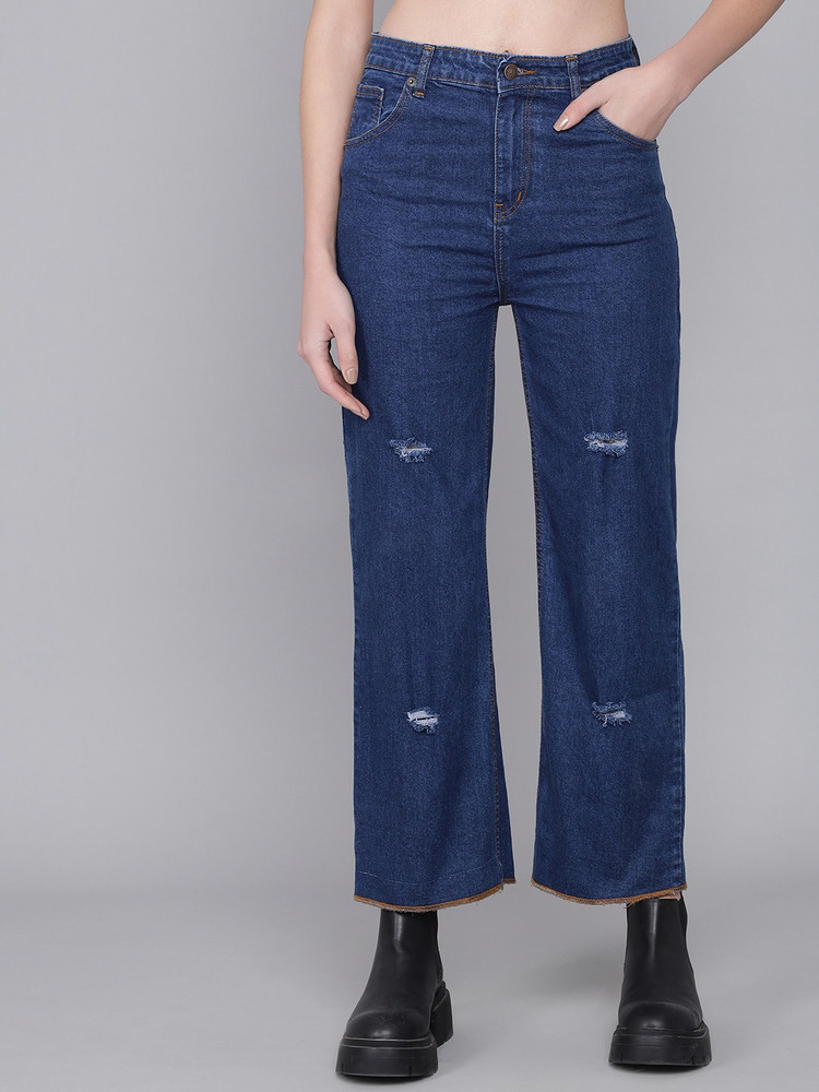 Buy KOTTY Flared Women Blue Jeans 