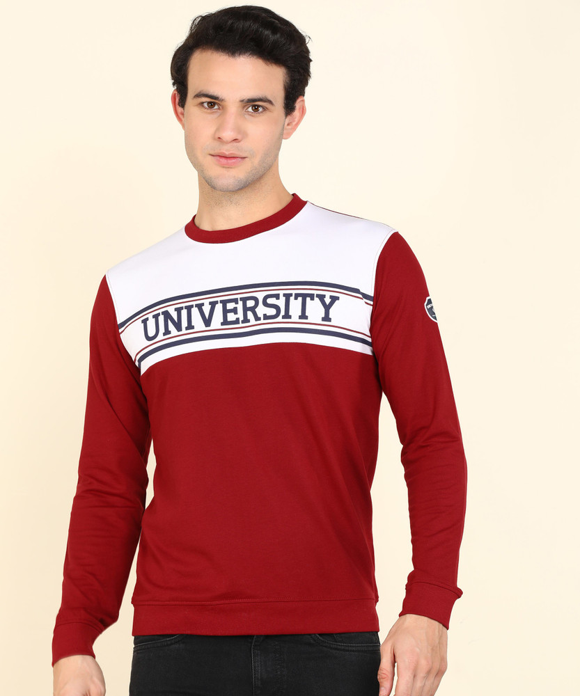 Sleeve Printed Men Sweatshirt 