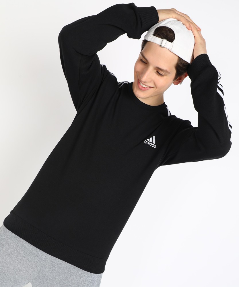 adidas full sleeve solid men sweatshirt