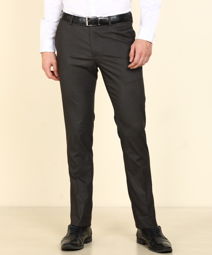 Buy Arrow Men Light Brown Flat Front Solid Smart Flex Formal Trousers   NNNOWcom