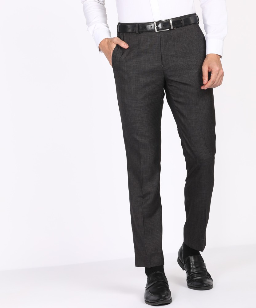 Buy Next Men Black Regular Fit Solid Formal Trousers  Trousers for Men  8687121  Myntra