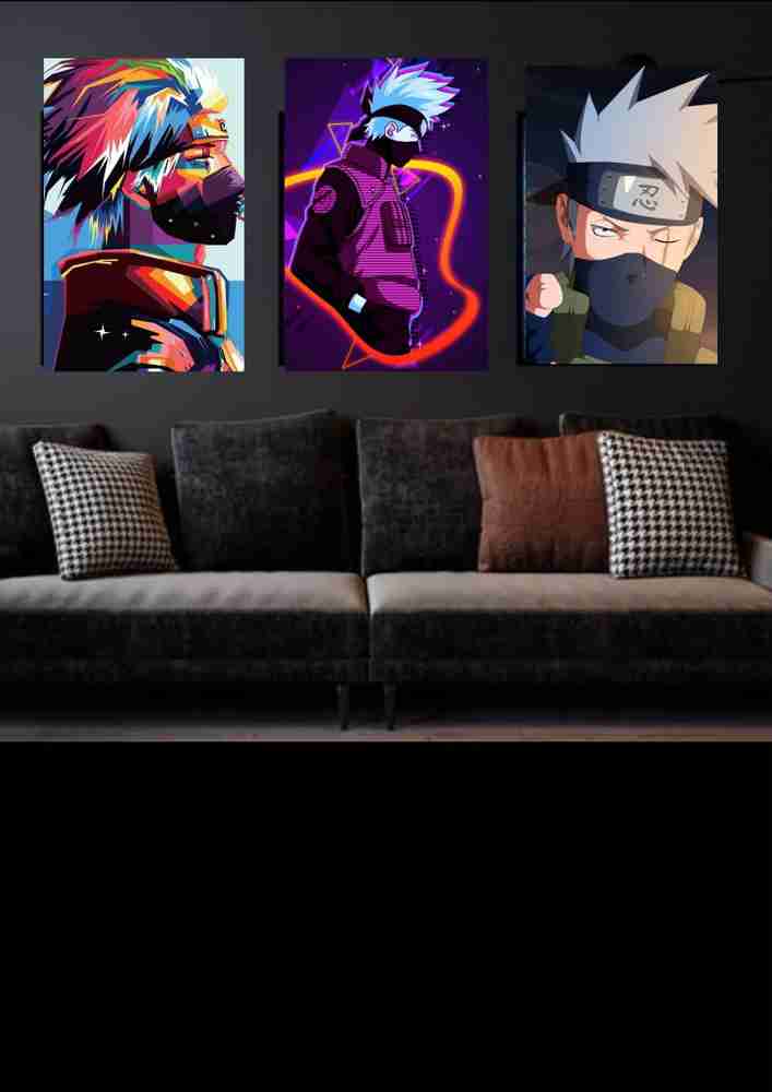 Kakashi Hatake Self Adhesive Laminated Poster, Naruto Shippuden Wallpaper, Sticker For Gaming Room