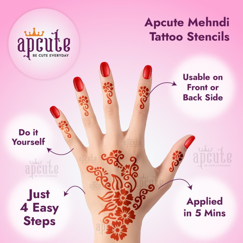 Buy Ordershock Waterproof Rose Flower Mehndi Henna Design Temporary Body  Tattoo Online at Best Prices in India  JioMart