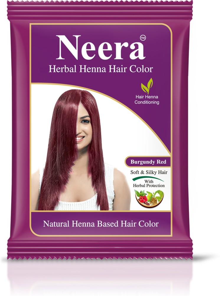 Buy Neera Harbal No Ammonia long lasting Natural Henna Based Hair Color for  Men  Women 15g Pack of 10 Burgundy Red Online at Low Prices in India   Amazonin