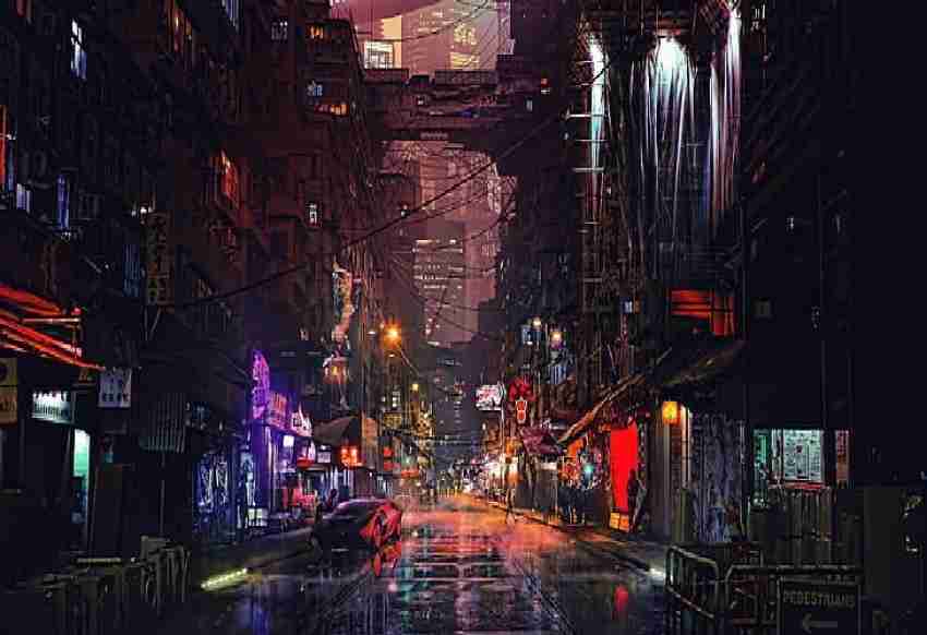 wvF8fW35 cyberpunk digital art futuristic wallpaper Poster Paper Print -  Animation & Cartoons posters in India - Buy art, film, design, movie,  music, nature and educational paintings/wallpapers at