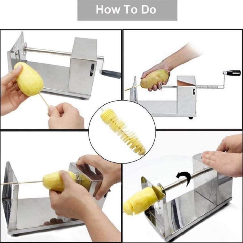 1pc Tornado Potato Slicer Manual Vegetable Spiral Potato Chips Cutter For  Barbecue