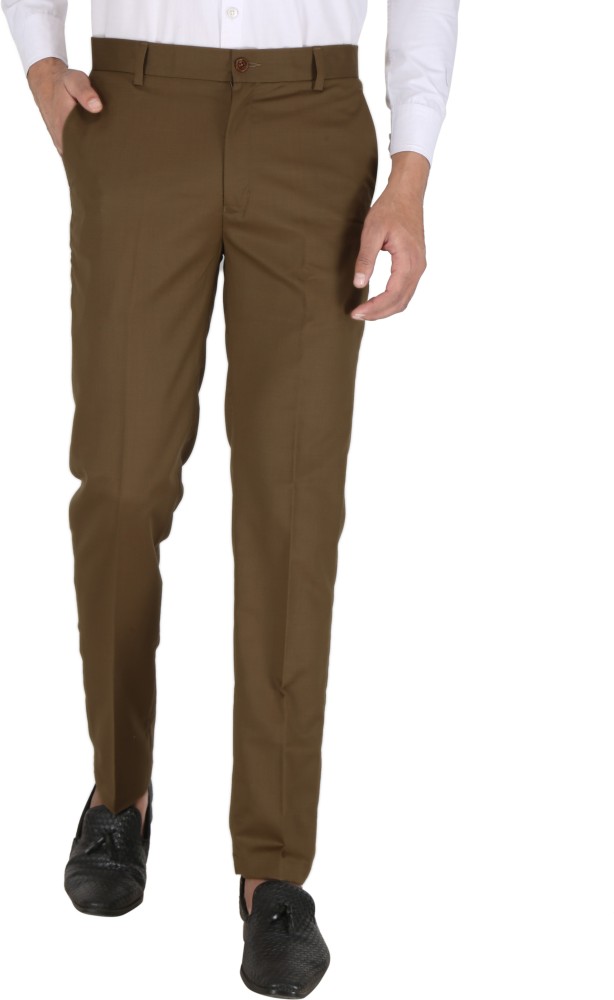 UNCRAZY Slim Fit Men Brown Trousers - Buy UNCRAZY Slim Fit Men Brown  Trousers Online at Best Prices in India | Flipkart.com