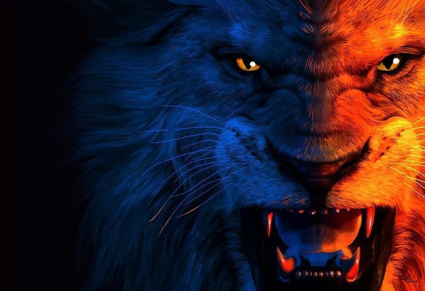 Fire Lion  Lion  Lightning HD wallpaper  Peakpx