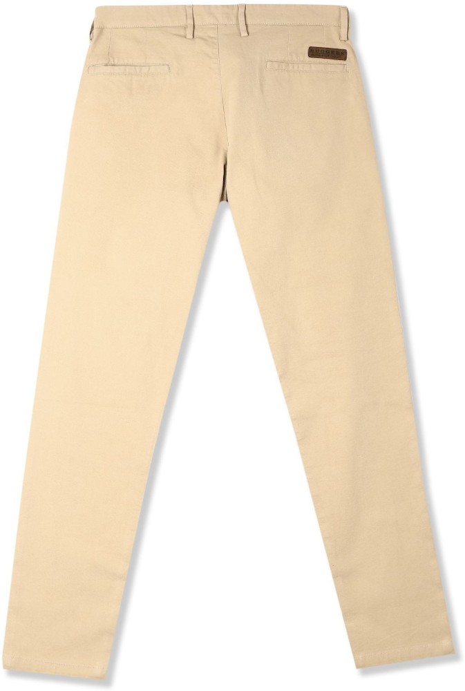 Ruggers Casual Trousers  Buy Ruggers Men Khaki Flat Front Solid Casual  Trousers Online  Nykaa Fashion