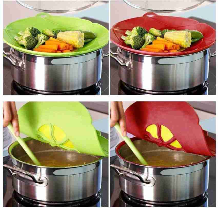 Multifunctional Silicone Lid Spill Stopper Anti Overflow Pot Cover 28.5cm  Diameter Kitchen Gadgets Cooking Pot Lids Utensil