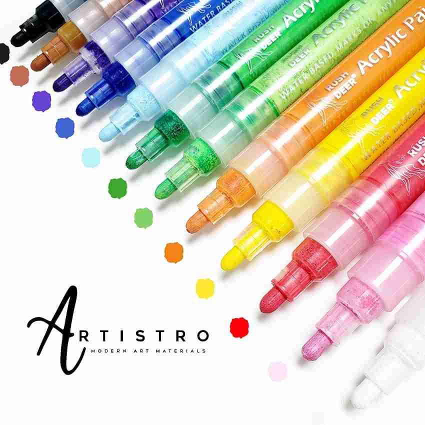 Artistro Acrylic Paint Pens Markers Set of 30 Medium Tip 2mm Painting  Marker Kit