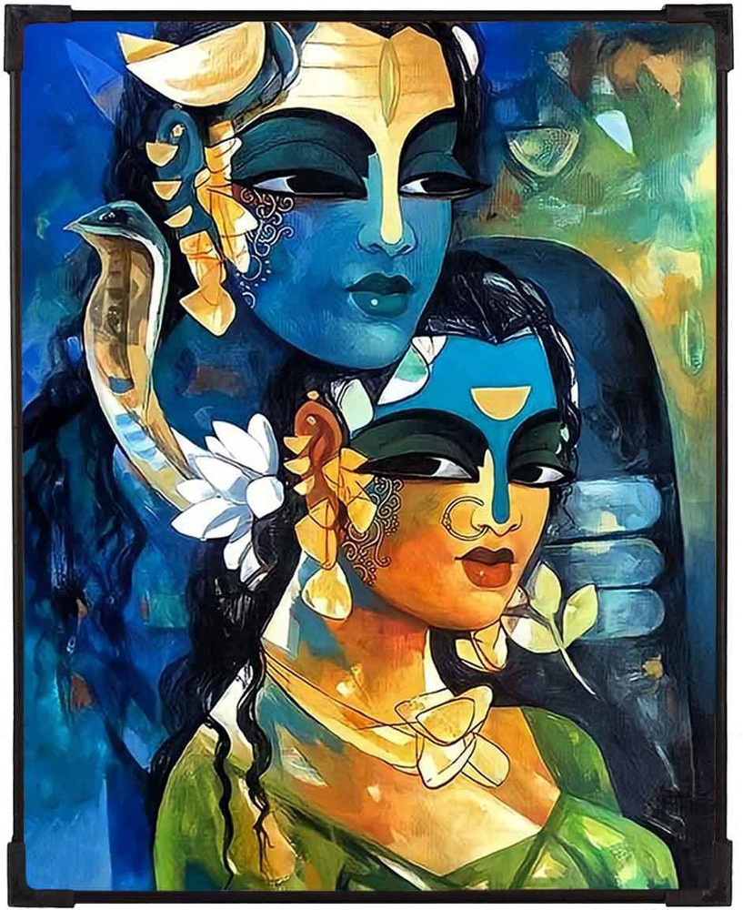 FURNATO Home Decor | UV Coated MDF Board Laminated of Shiv Parvati ...