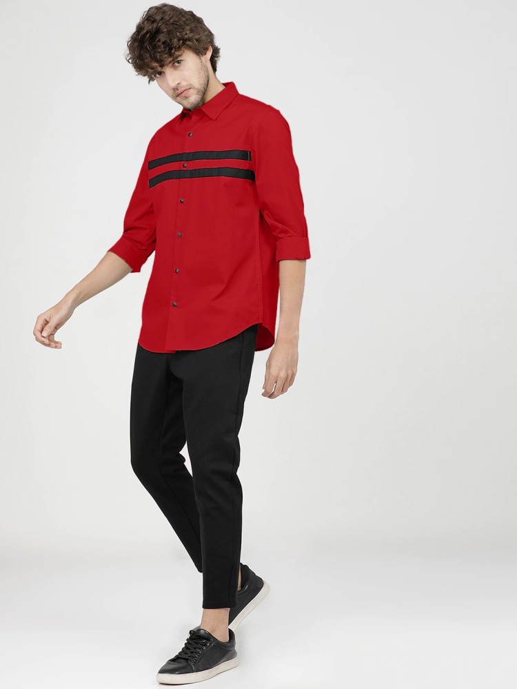 What colour trousers go with a red and black shirt  Quora