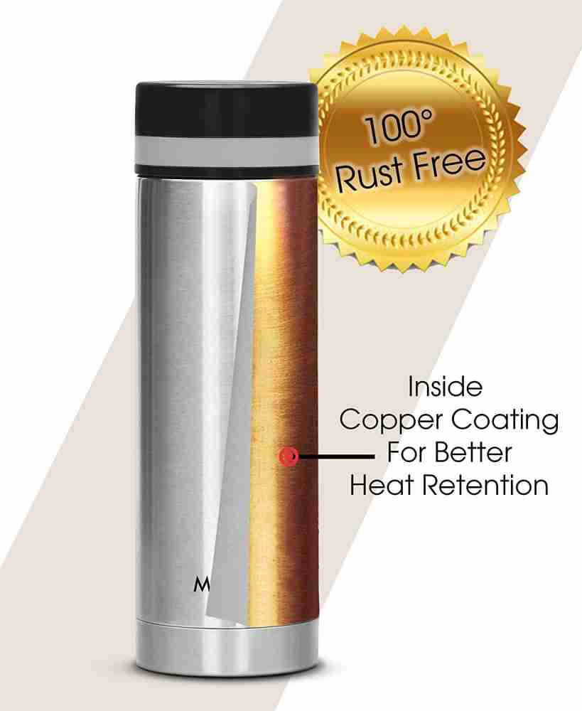 Milton Thermosteel Optima Flask, Steelplain,Silver