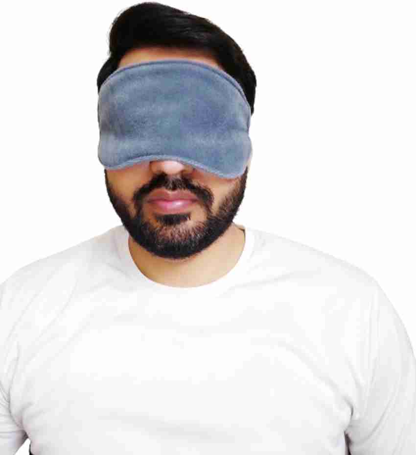 Juzzii Velvet Super Soft Blindfold Sleeping Eye Mask for Men Women