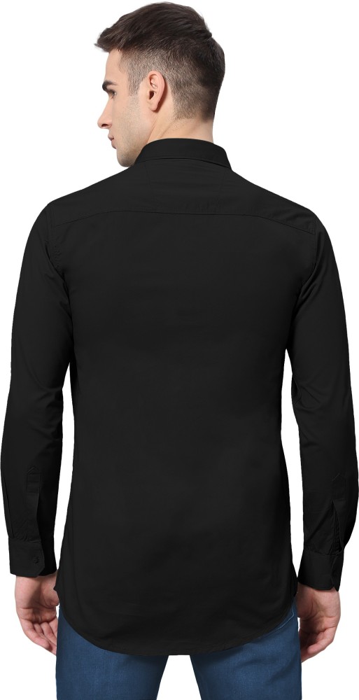 VEDUU Men Solid Formal Black Shirt - Buy VEDUU Men Solid Formal