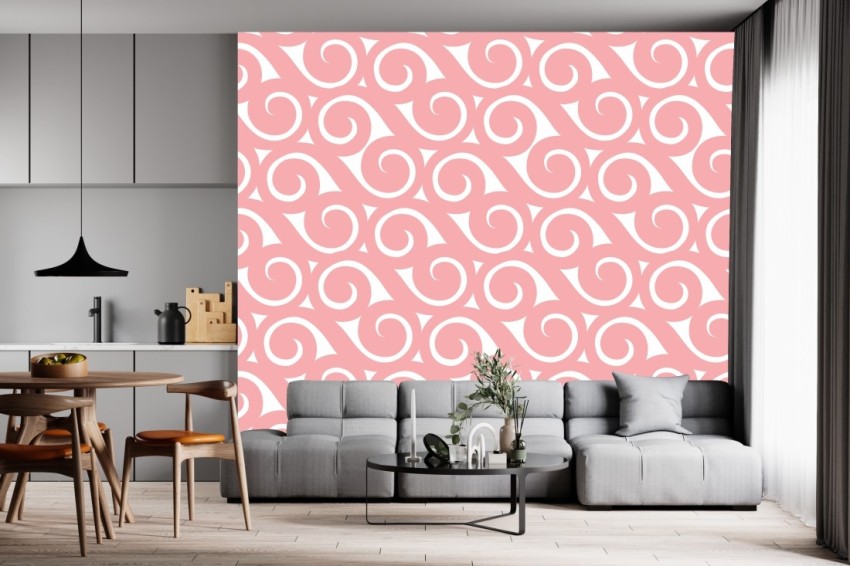 Giorgio Floral Vinyl Wallpaper Blush Pink  Dove Grey Belgravia 8114