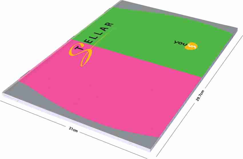 Buy Navneet Youva, Long Book, Soft Bound / Soft cover Notebook, A4 size  - 21 cm X 29.7 cm, Single Line, 140 Pages