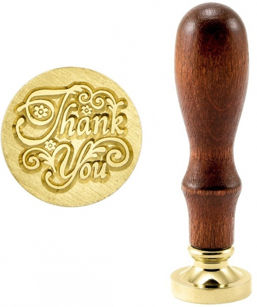 R H lifestyle THANKYOU Wax Seal Stamp with Classic Wooden Handle ...