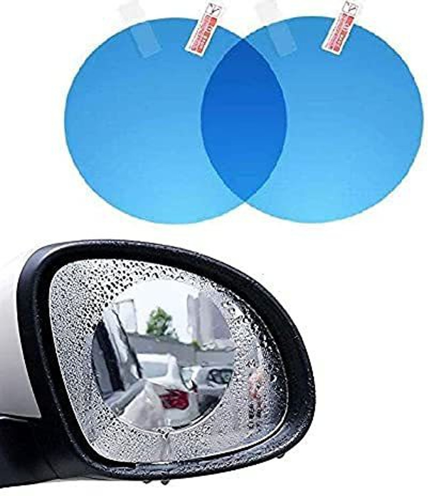 Anti-fog mirror film, anti-glare protection film for car side mirrors, 2 pieces rear view mirror anti-glare film, rainproof, waterproof protective sticker for car rear view mirrors and side