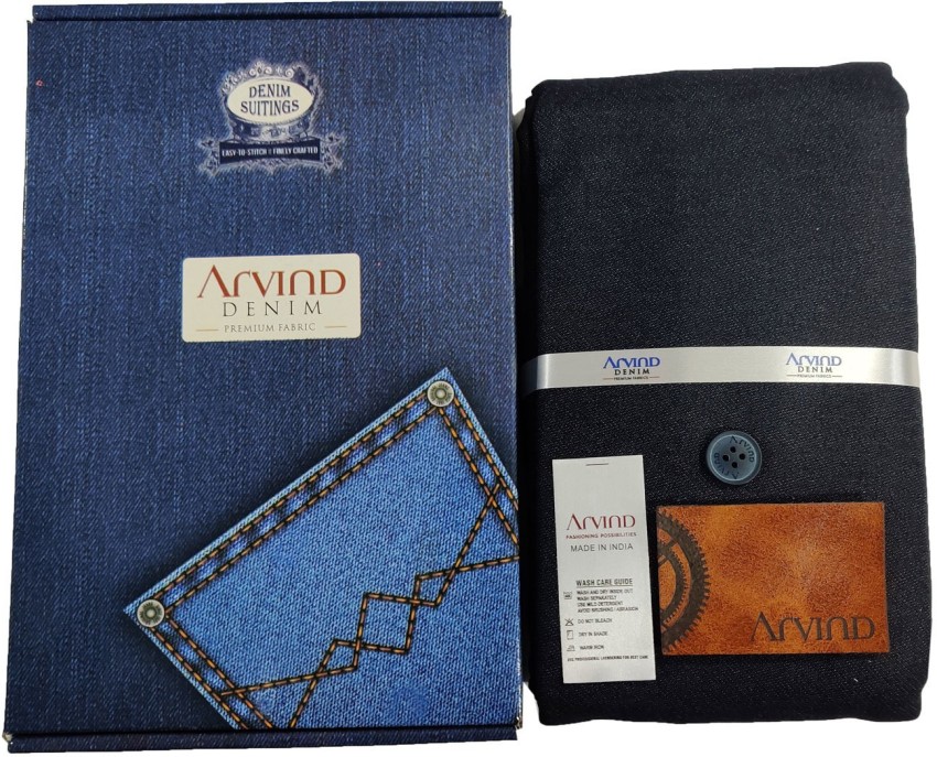 Arvind Men's 100% Premium Cotton Unstitched Strucutred Trouser Fabric  (Creamish Beige, 1.30 Meter)
