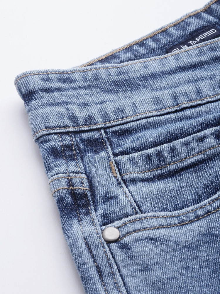 Harbour Tapered Fit Men Blue Jeans 
