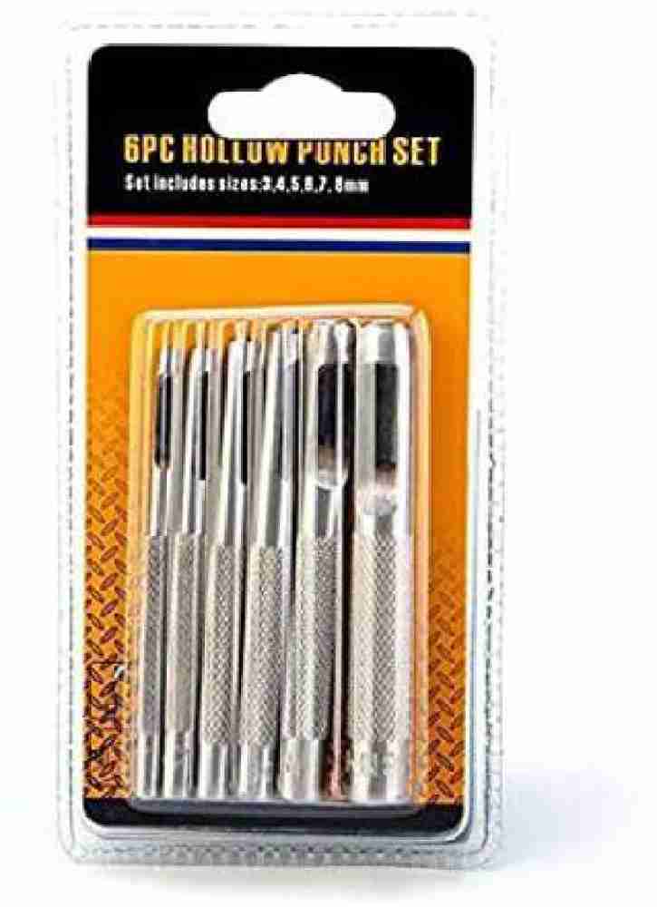 XtremepowerUS Assorted Hollow Leather Hole Punch Set (6-Piece