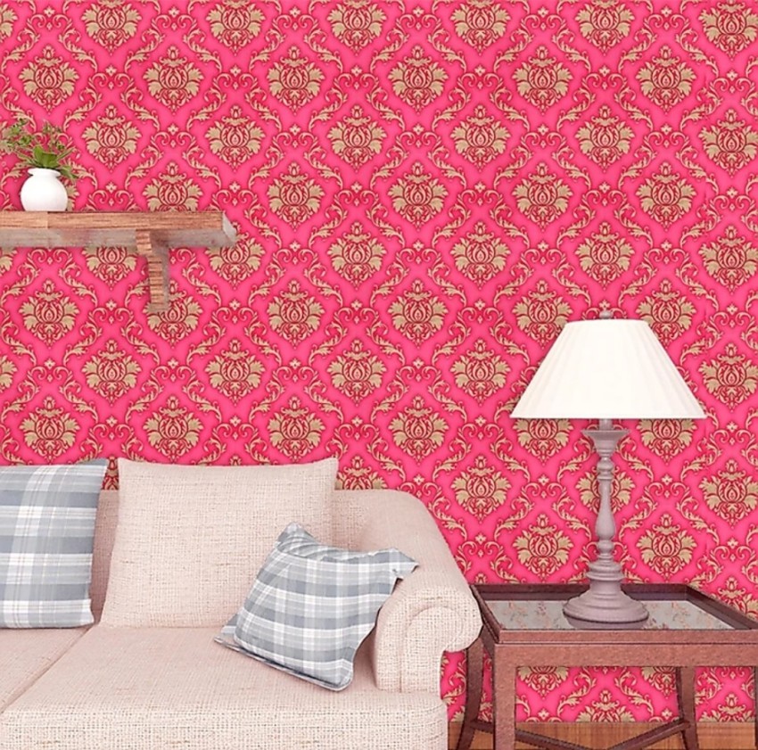 Brown And Pink Fabric Wallpaper and Home Decor  Spoonflower