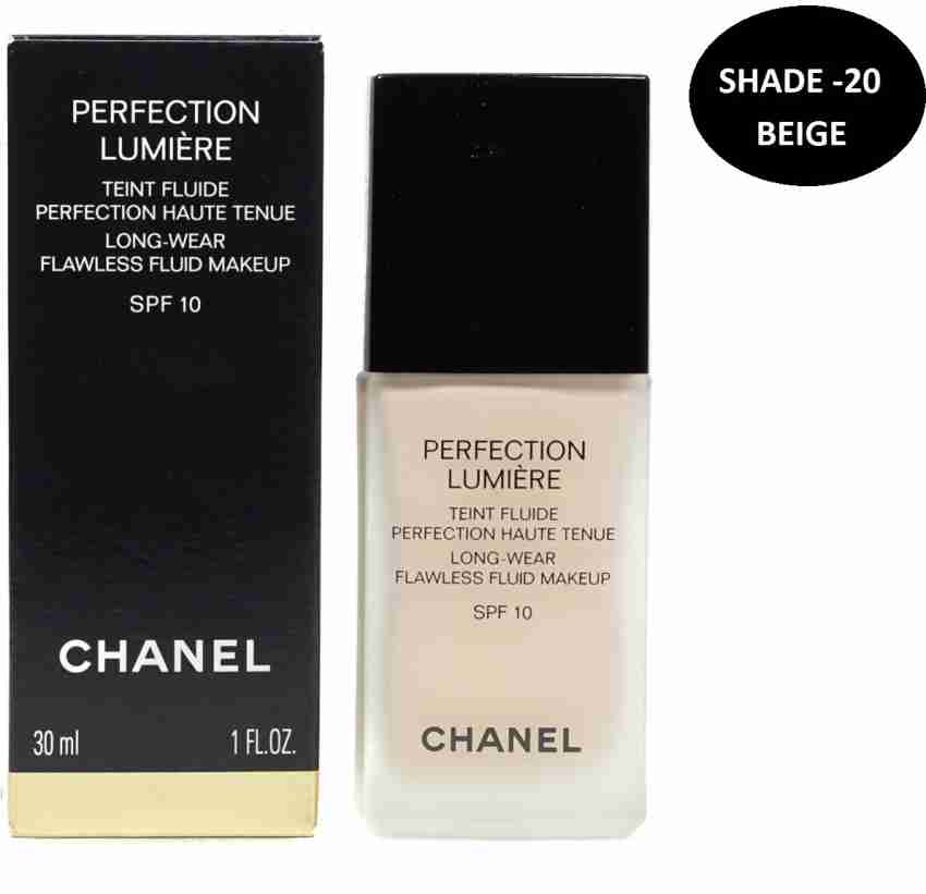 Price in India, Buy Chanel PERFECTION LUMIERE LONG WEAR FLAWLESS FLUID MAKE  UP FOUNDATION SPF 10 FRANCE Foundation Online In India, Reviews, Ratings &  Features